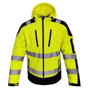 High Visibility Safety Hooded Jackets Waterproof Windproof Safety Jackets for Rescue Takeout Hi Vis Work Jackets