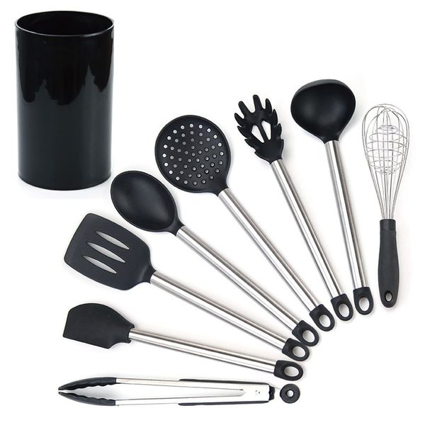 kitchen accessories Supplies Set Cooking Nonstick Pot Spoon Spatula Tube Handle Stainless Steel Silicone Kitchenware available