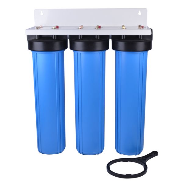New Arrival 3 Stage 20 Inch Triple Blue Portable Water Purifier Home Water Purifier Water Filter With The Bracket