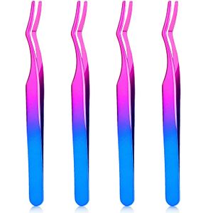 False Eyelashes Applicator Tool Stainless Steel Eyelash Extension Tweezers Remover Clip Tweezers Nipper Eyelash Sustainable