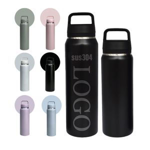 Custom Portable Outdoor Sports Travel Drink Thermos Bottles Stainless Steel Small Mouth Water Bottle Vacuum Flasks Thermoses