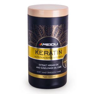 Customized OEM sunflower argan oil soft and smooth shiny refreshing professional MEIDU keratin nourishing hair mask