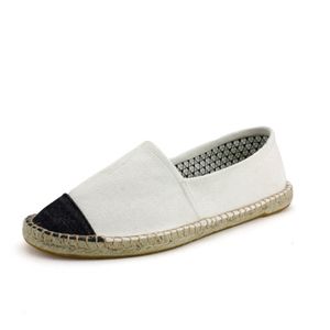 2022 Summer Fashion Canvas Hemp Sole Shoes Women's Low Top Sewing Flat Heel Breathable Espadrilles