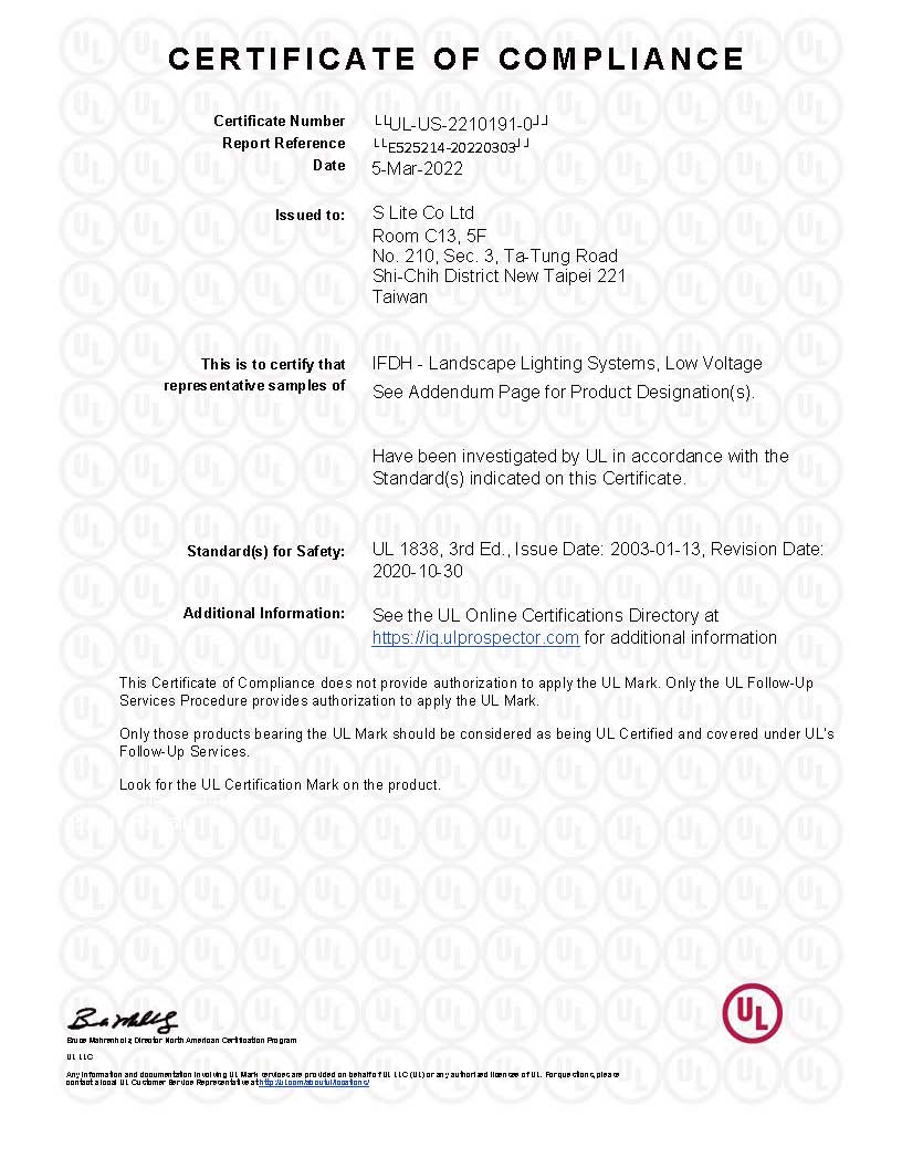 S Lite Co., Ltd. Wall-Mount Lighting