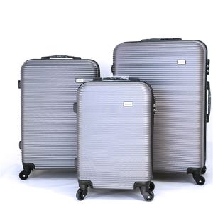Customized  3 Pcs Set ABS Suitcase with Silent Wheel for Long Term Travel