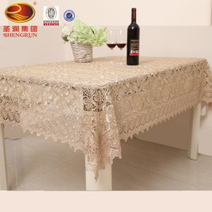 China 2024 hot sale embroidery table cloth tablecloth with lace
