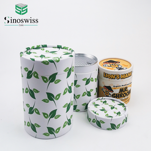 Food Grade Kraft Tea Tube Packaging Paper Tube Food Health Supplement Paper Jar Can For Tea Powder Cylinder Packaging