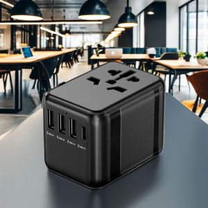 Worldplug Universal Travel Power Adapter 15W International Worldwide Plug Adaptor Socket with USB AC Ports Mobile Phones Charger