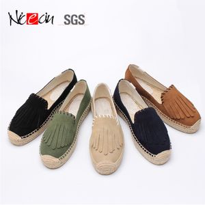 Nicecin Wholesales fashion classical tassel casual jute sandals soles for shoes espadrilles womens