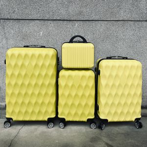 Popular 14" 20" 24" 28" Four Pieces ABS Luggage Sets Trolley Cases Travel Bags Low MOQ With Spinner Wheels Suitcases