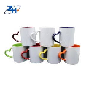 Children Inside and Handle Color cup Sublimation Mug White Cups Bulk Coffee  Good 11 oz sublimation coating mug