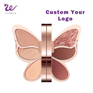 LILYWILD Makeup Private Label Custom Vegan Press Powder Highly Pigmented Matte Eyeshadow Palette