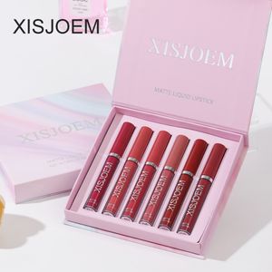 Matte Lipgloss Set 6 Colors Waterproof Liquid Lipstick Customized Private Label Vegan Cosmetic Makeup