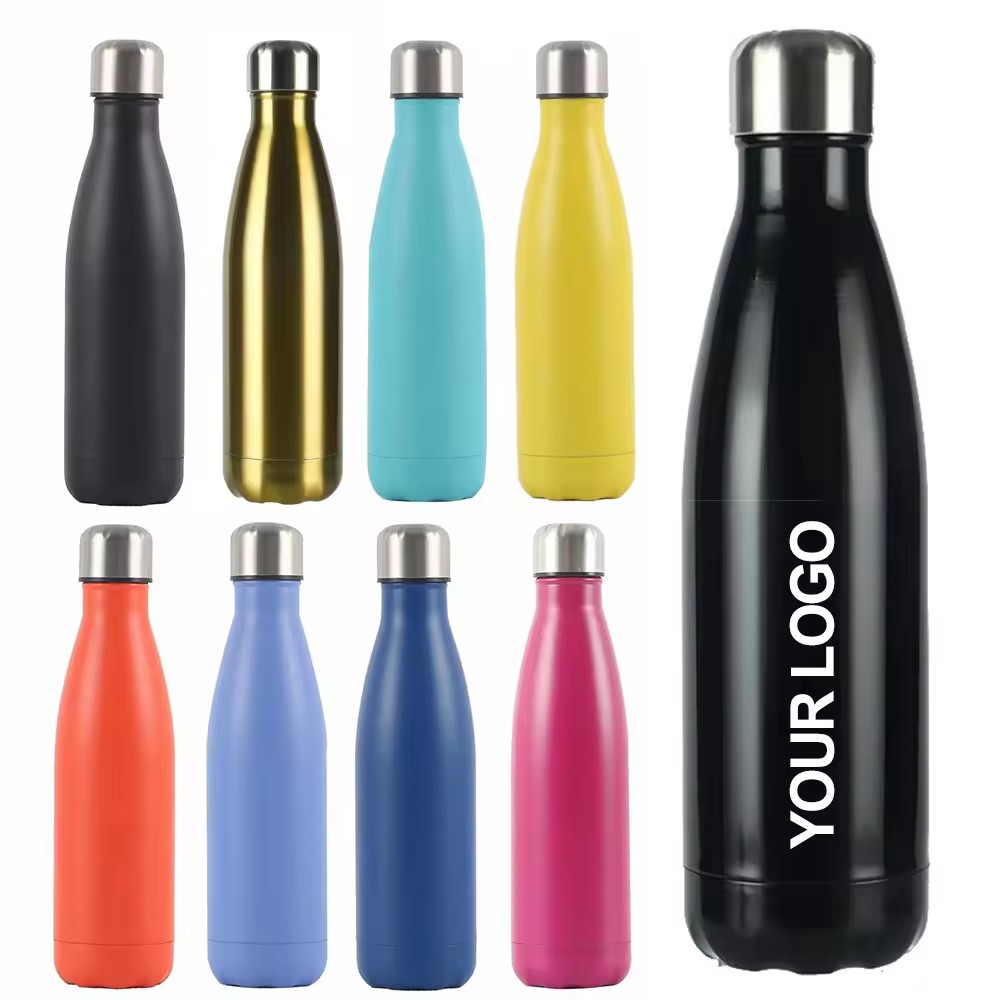 Wuyi Qiyuan Daily Necessities Co., Ltd. Hot Selling 500ml Double Wall 304 Stainless Steel Vacuum Flask Thermal Drinking Metal Cola Shape Water Bottle Travel Sports Lids