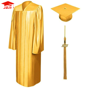 Wholesale Graduation Gown Sample School Graduation Gowns 2024 Set with Tassel for High School and Bachelor Graduation Gown Woven