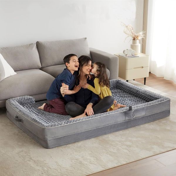 Wholesale Luxury XL XXL Big Memory Foam Orthopedic Heavy Duty Extra Large Human Size Pet Dog Bed for People Adults