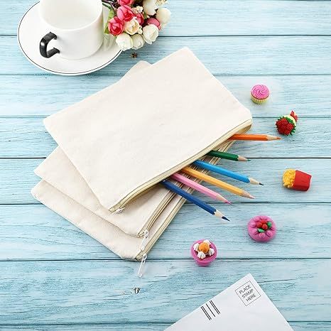Female Makeup Bag Organizer Travel Toiletry Small Canvas Beauty Cosmetic Bag Plain Pouch With Logo