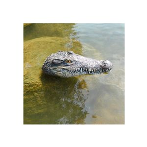 Resin Crocodile Head Floating Pool Ornament Animal Style Anime Statue Garden Decoration floating pond decoration