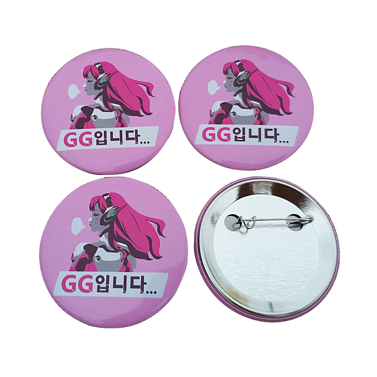 Shenzhen Xiangsen Craft Products Co., Ltd. NO MOQ Custom Logo Hologram Tinplate Button Pins High Quality Colorful Anime Cartoon Badges for Bags Wholesale