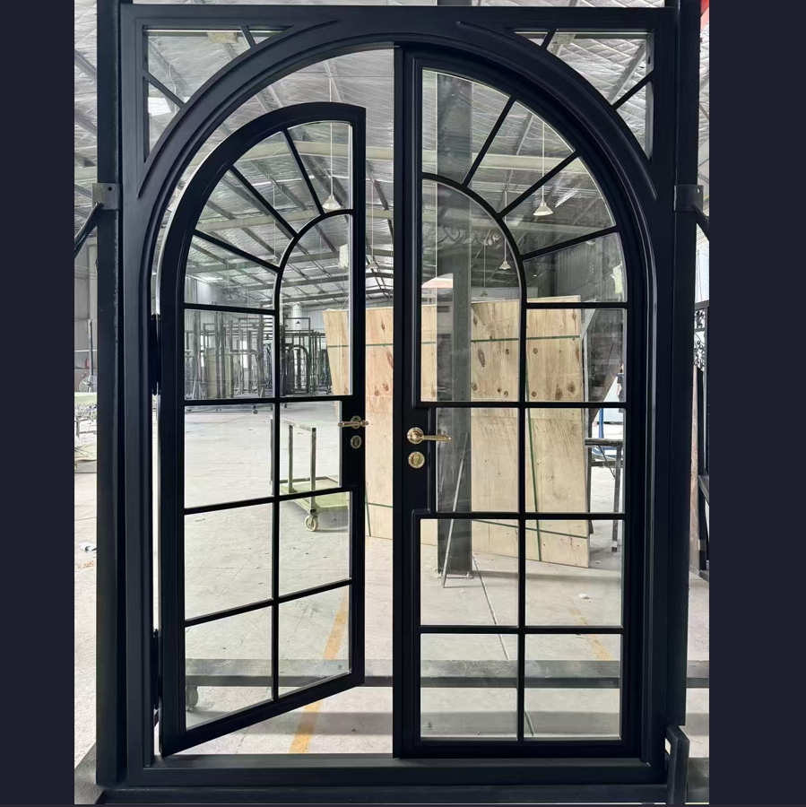 Hunan TOMA Energy Saving Science and Technology Corp.Ltd TOMA CE ISO9001 ISO14001 ISO45001 French Door New Design Iron Door Steel Iron Entrance Door
