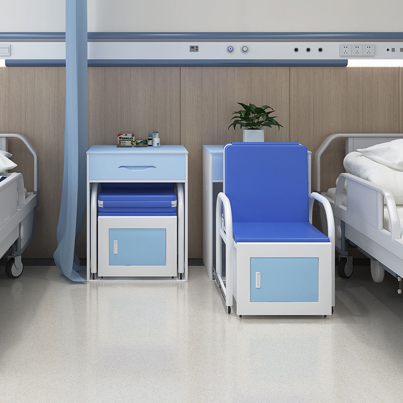Luoyang Zhengyue Trading Co., Ltd. Hospital Adjustable Attendant Chair Medical Foldable Chair Multifunctional Nursing Chair