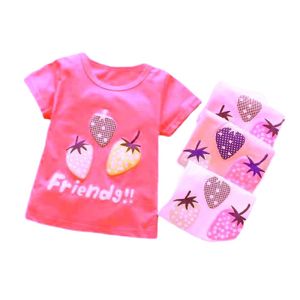Daisy Apparel 2pcs Kids Clothing for Boys Summer and Spring Style Printed Top and Pant Set for Age 9 Years