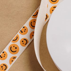 Brand gift packaging ribbon customized all cotton printed ribbon