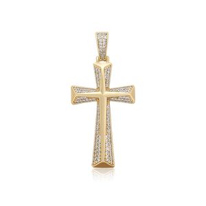 X000661330 Xuping Jewelry Trendy Cross 14K Gold Plated Pendant Religious Jewelry Diamond Copper Pendant