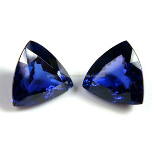 Dark Blue Tanzanite Triangle Shape Faceted Cut Calibrated Size High Quality Dark Blue Tanzanite Jewelry Making Loose Gemstones