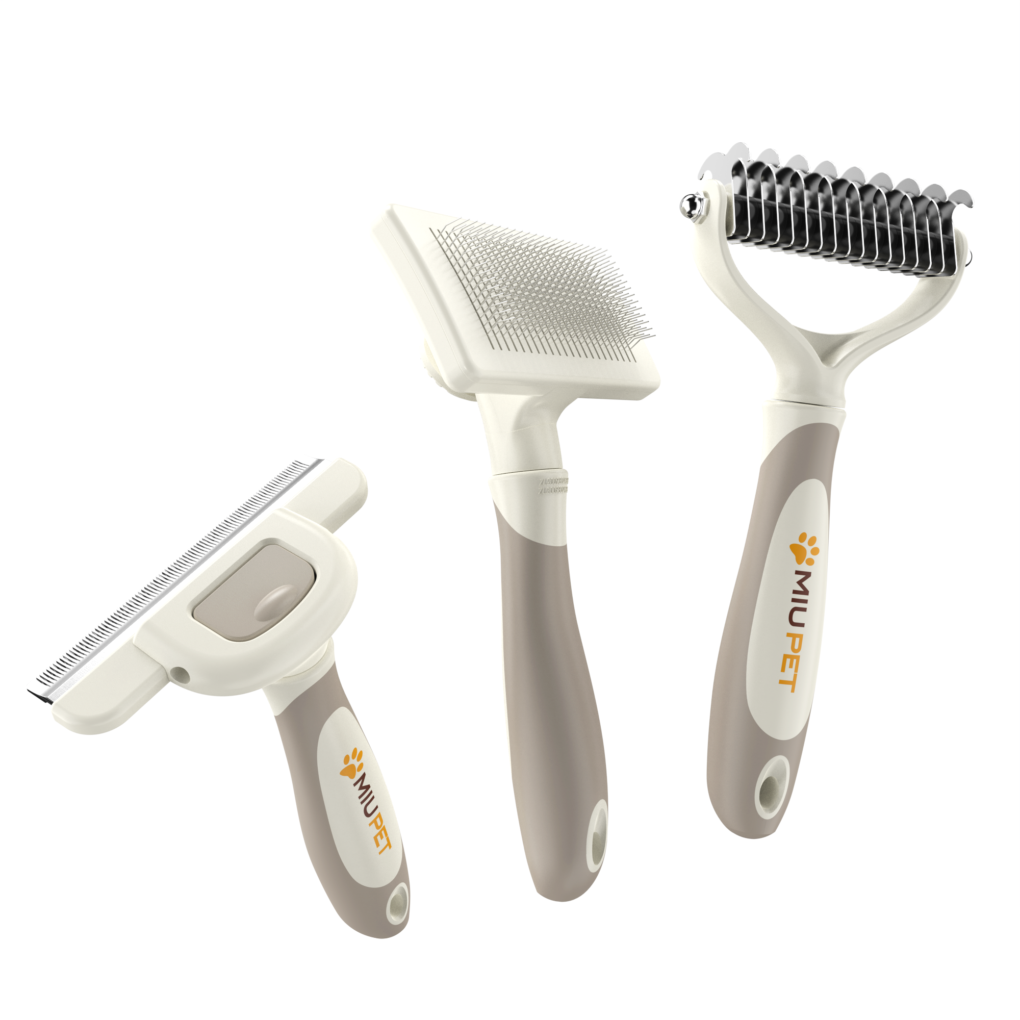 Factory wholesale 3 in 1 Pet grooming kit long haired  Dogs Cats Deshedding Tools Set with collection bag and gift box