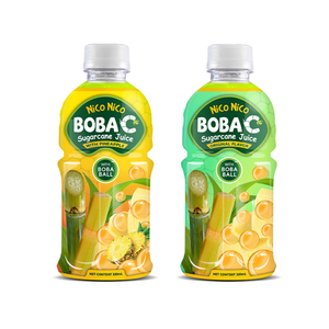 Sugar Cane Juice Drinks Mixed Pineapple Juice with Fruit Boba Pearl 320ML PET Bottle Vietnam Soft Drinks Wholesale Supplier