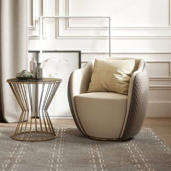 European Nordic hotel room relaxing leisure chair one seat sofa luxury modern fabric sofa armchairs living room furniture