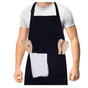 Wholesale cross over back canvas Bib Apron all size available custom logo print waterproof apron Chef Cotton Bib Apron OEM