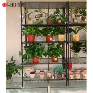 Home Decoration 5Tiers DIY Garden Flower Pot Storage Organizer Wire Shelf Rack
