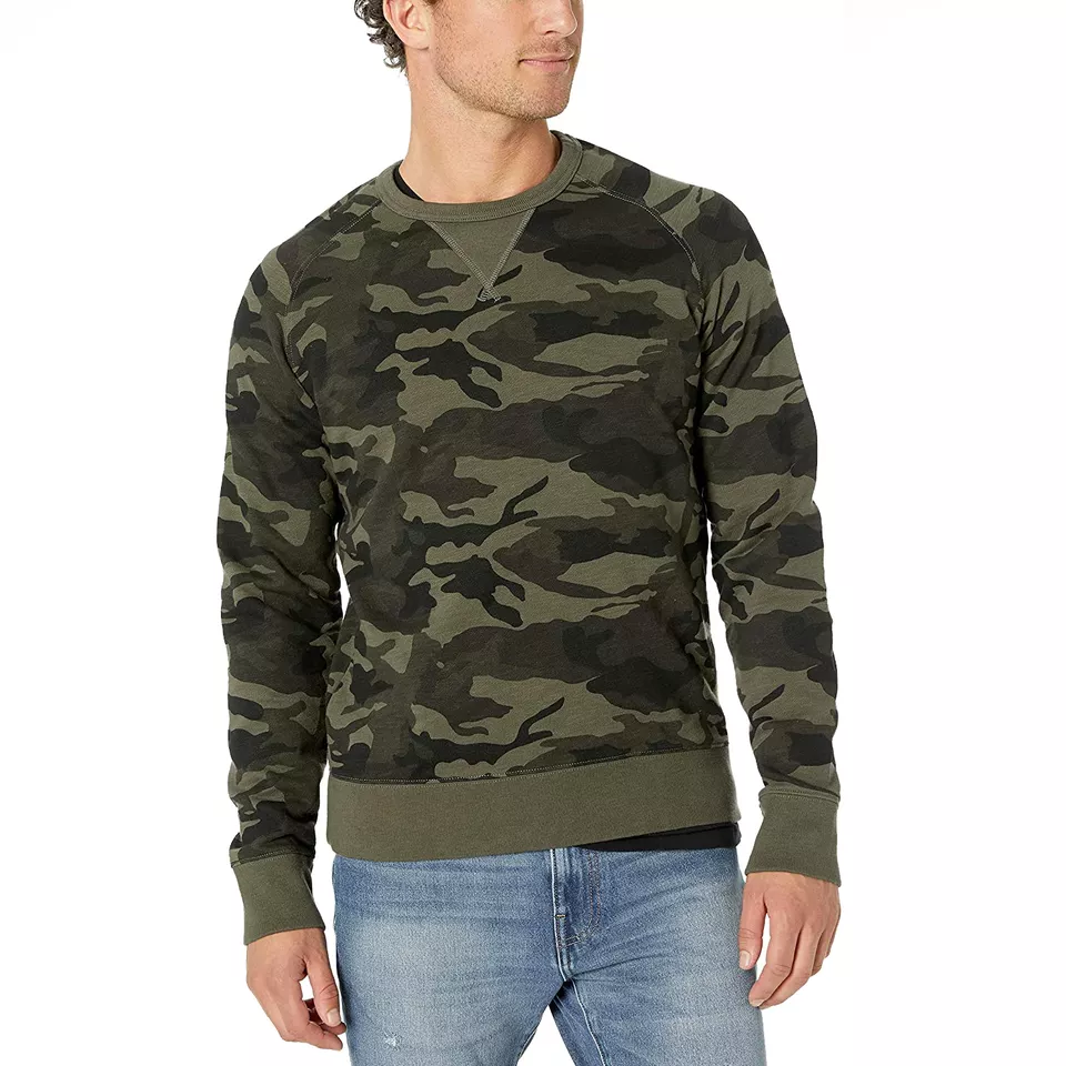 New design 2025 Wholesale custom unisex crew neck French terry pigment sweatshirt