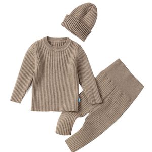 Wholesale Custom Boutique Baby Clothing 3pcs Sets Sweater Newborn Winter Baby Sweater Set