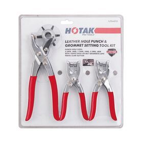 Leather Hole Punch Grommet Setting Tool Kit Combination Cutter Pliers