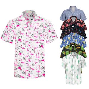 Manufacturer Men's Hawaiian Shirt Lightweight Sun Protection Short Sleeve Floral Button Down Holiday Beach Shirts