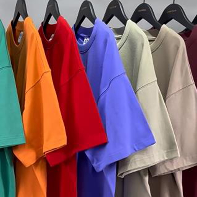 Fengmaodingfu (guangzhou) Technology Co., Ltd. 305G 100% cotton fitting oversized tshirt for earth color custom plus size mens drop shoulder thick T-shirt for men