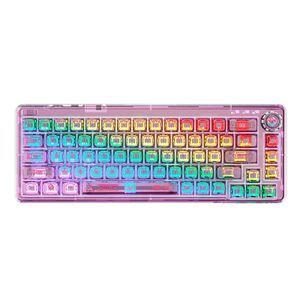 AULA F68 60% transparent Gasket 2.4Ghz/BT/USB-C RGB 4 Modes Professional Gamer 68 Keys Wireless Keyboard Wired Mini Keyboards