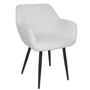Simple Nordic Velvet Dining Chairs with Leather Seat Cushion Armchair Metal Legs Modern Home Furniture