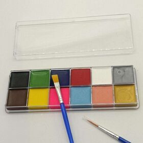 Factory customized 12 colors eyeliner private label kids halloween makeup supplier face paint palette