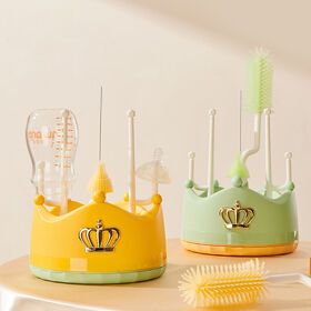 Baby Bottle Cleaning Brush Set Silicone Bottle Brush Baby Pacifier Straw Brush With Storage Base for Baby Supplies
