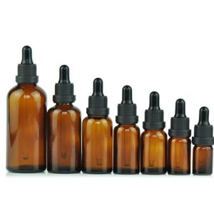 5 ml 10ml 15ml 50ml 100ml amber tape evident and child resistant proof silicon NBR rubber nipple Dropper Essential Oil Bottle