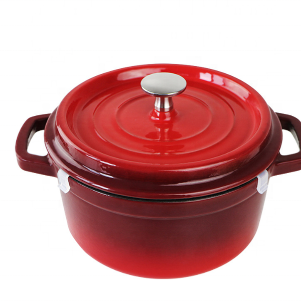 Hot sale gradient ramp enamel pot set kitchen cookware set cast iron enamel cookware set