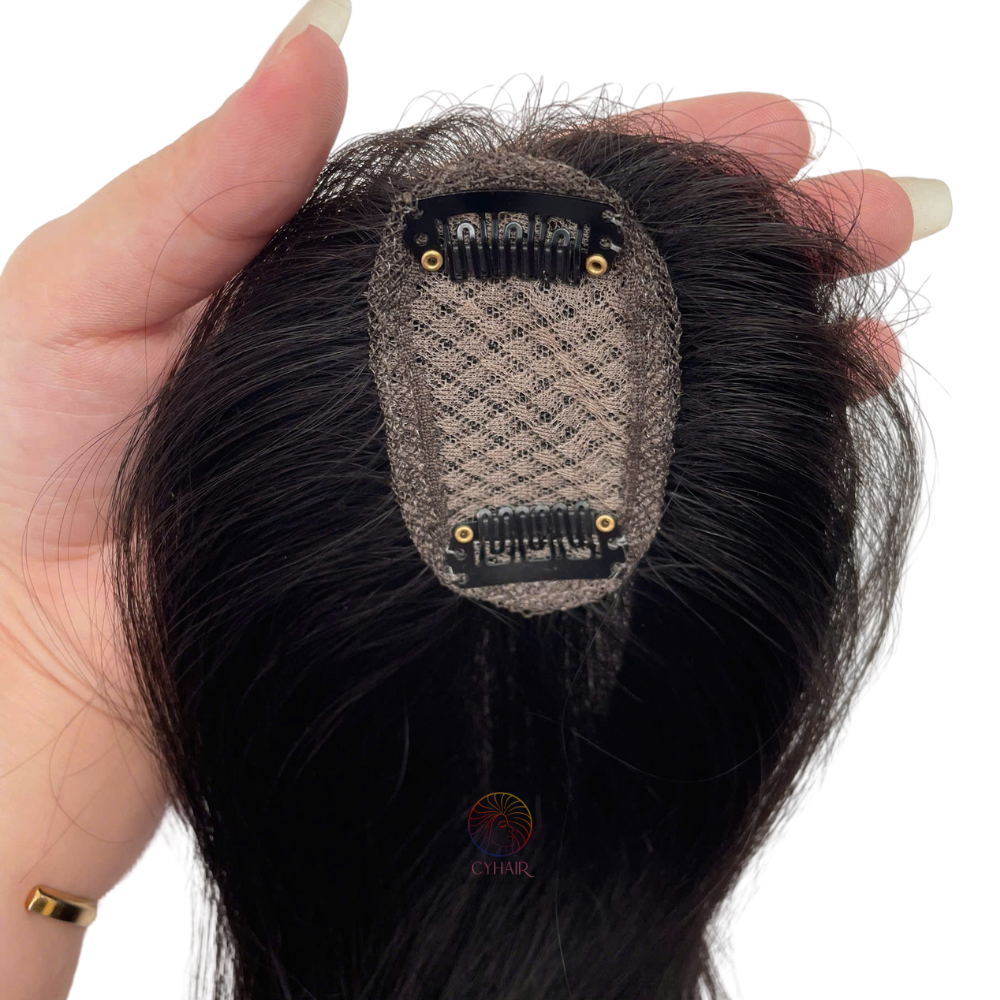 Cyhair Vietnamese Hair Factory High-Density Women's Straight Vietnamese Raw Human Hair Extension Transparent Lace Topper Hair Loss Thin Hair Hairpiece