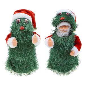 Rotating Opening Christmas Tree Santa Claus Light Up Music Electric Christmas Tree
