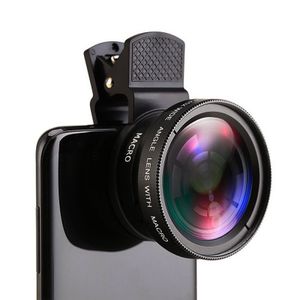 0.45x ultra wide angle+macro lens mobile phone lens compatible universal clip for tourism photography, architecture, flowers and