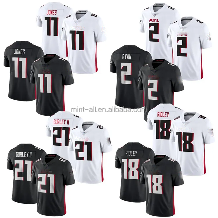 Wholesale Atlanta City Stitched American Football Falcons Jersey Men's White USA Team Uniform 11 Julio Jones 2 Matt Ryan