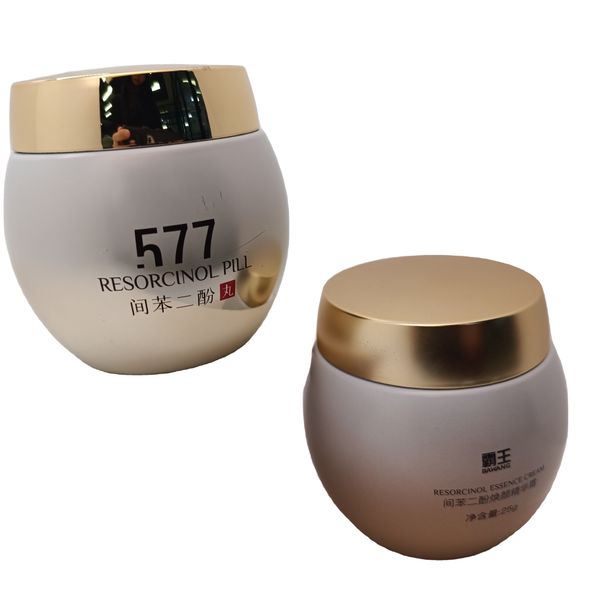 20g 30g Luxury Acrylic Cosmetic Jar 50g Frosted Face Mask Jar Reusable Cylindrical Acrylic Cosmetic Cream Cosmetic Glass Bottle